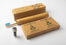 Carica l'immagine nel visualizzatore di Gallery, Set Bambù Completo: 6 Spazzolini da Denti, 2 Cotton Fioc, Filo Interdentale e Custodia da Viaggio
