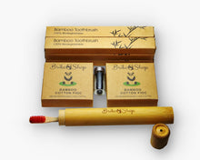 Carica l'immagine nel visualizzatore di Gallery, Set Bambù Completo: 6 Spazzolini da Denti, 2 Cotton Fioc, Filo Interdentale e Custodia da Viaggio
